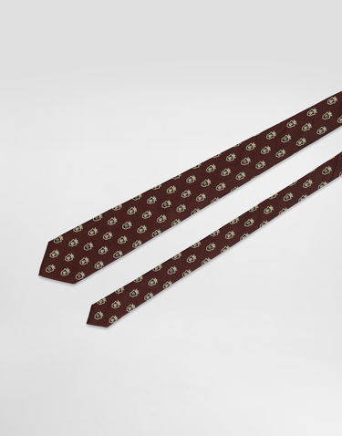 Doplnky Dolce & Gabbana Dolce & Gabbana Heraldic Shields Jacquard Tie Vínová | GT147EG0JSER5232, 2