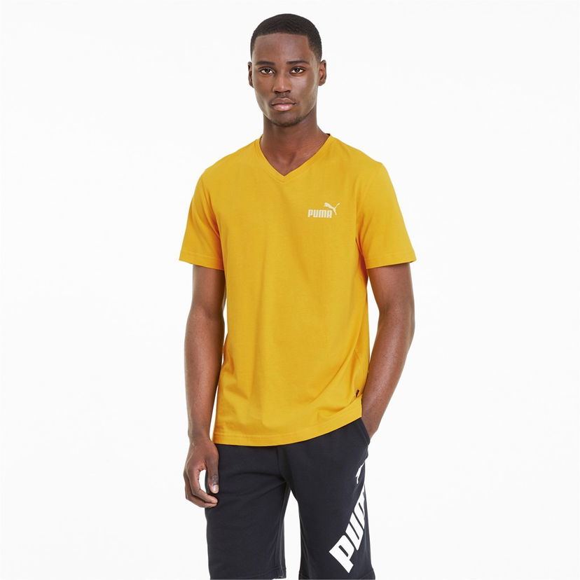 Tričko Puma ESS+ V Neck Tee S Žltá | 852421-25