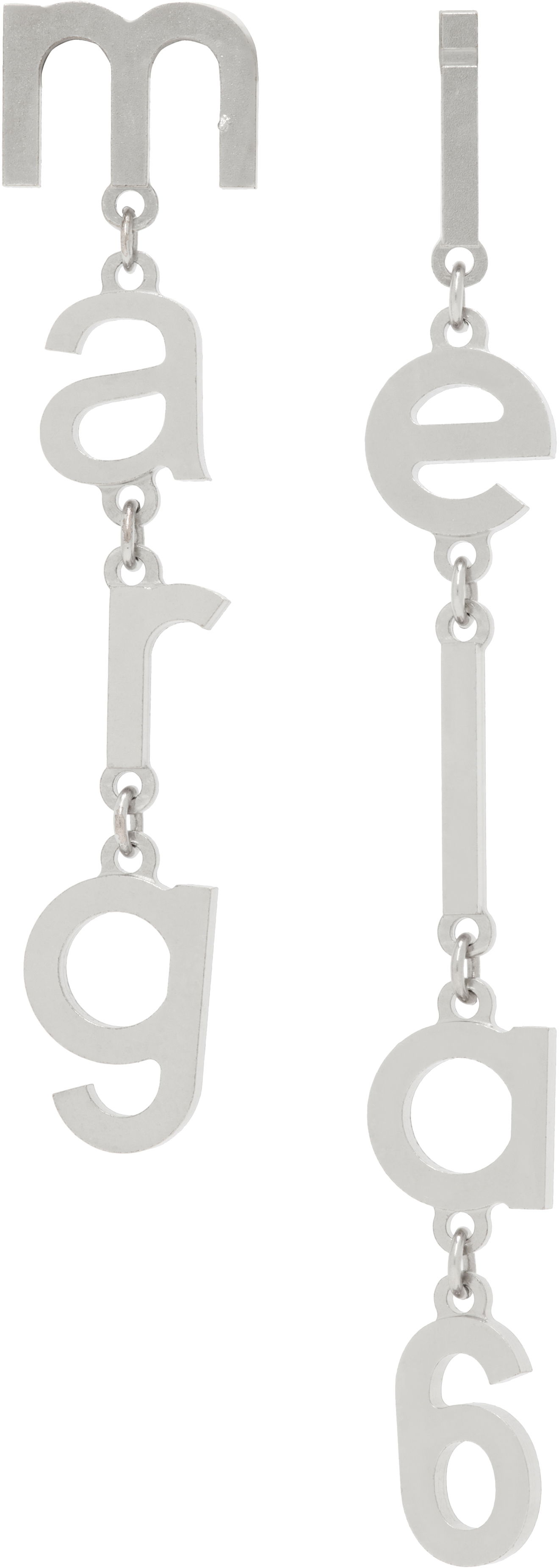 Náušnice Maison Margiela MM6 Maison Margiela Letter Logo Earrings Metalická | SM6VG0085 P7212, 0