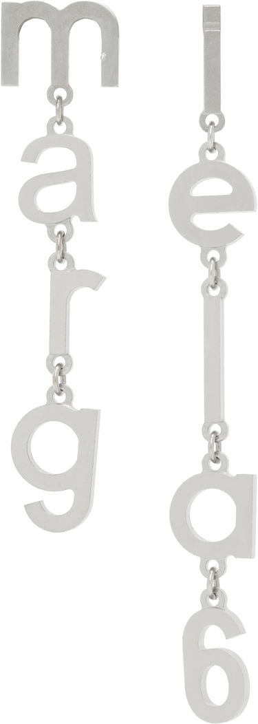 Náušnice Maison Margiela MM6 Maison Margiela Letter Logo Earrings Metalická | SM6VG0085 P7212, 0