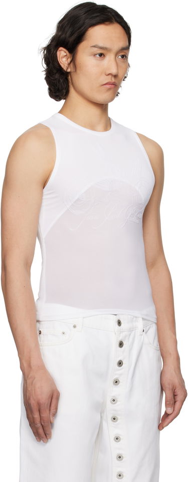 Sukňa Jean Paul Gaultier Jean Paul Gaultier Viscose Jersey Tank Top Biela | 25/34-F-DB055I-J082-11, 4