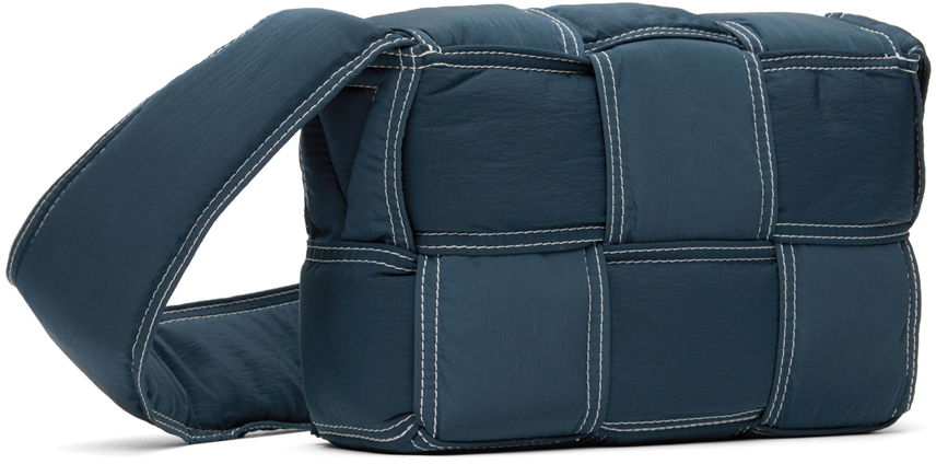 Taška cez rameno Bottega Veneta Bottega Veneta Small Padded Tech Cassette Bag Modrá | 795675 V4GT1 3493, 1