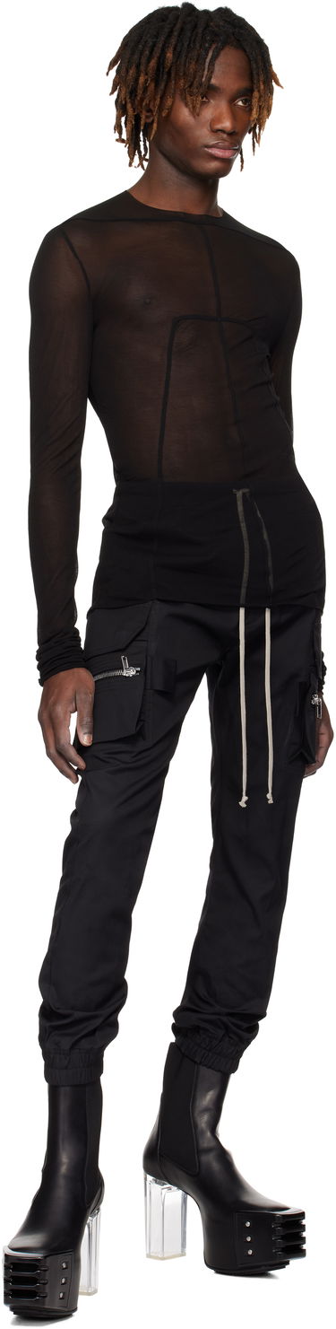 Tričko Rick Owens Rick Owens Hollywood Edfu Mesh T-Shirt Čierna | RU01E5271 JCR, 3