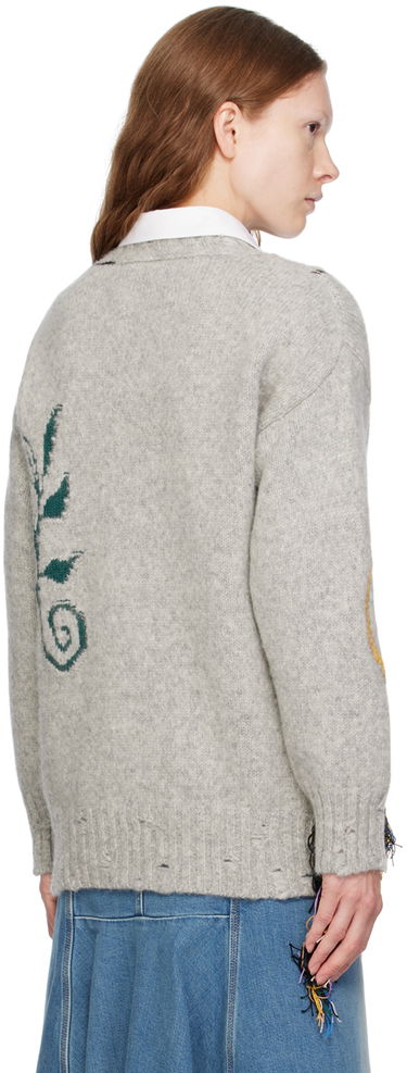 Sveter Stella McCartney Intarsia Knit Sweater Šedá | 6K05673S2438, 2