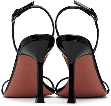 Starostlivosť o obuv Amina Muaddi Amina Muaddi Maya Slingback Heeled Sandals Čierna | MAYA SLINGBACK PATENT, 1