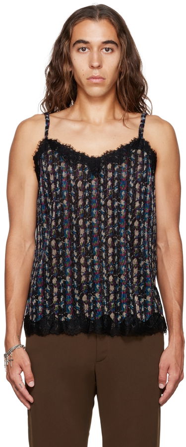 Tielko Anna Sui Anna Sui Floral Lace-Trim Tank Top Rôznofarebný | M622D20, 0