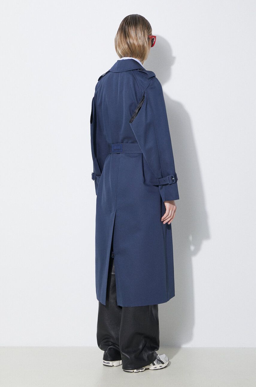 Trenčkot KENZO Kimono Trench Coat Modrá | FE52MA0729OV.77, 1