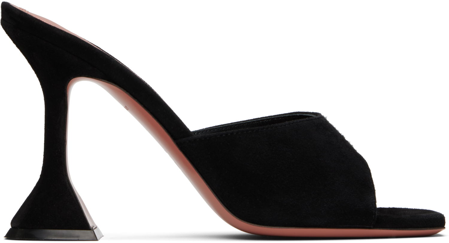 Starostlivosť o obuv Amina Muaddi Amina Muaddi Lupita Suede Heeled Sandals Čierna | LUPITA SLIPPER CL SUEDE, 0