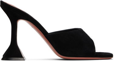 Starostlivosť o obuv Amina Muaddi Amina Muaddi Lupita Suede Heeled Sandals Čierna | LUPITA SLIPPER CL SUEDE, 0