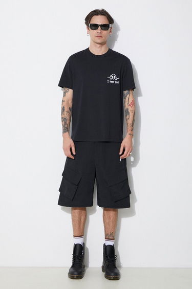Šortky Marcelo Burlon Marcelo Burlon Cross Nylon Cargo Shorts Čierna | CMCS001S24FAB0011001, 1