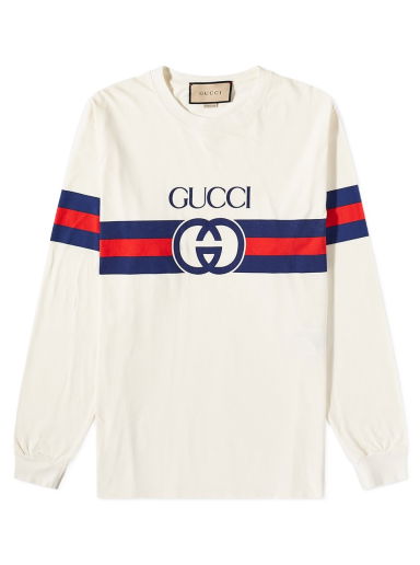 Tričko Gucci Long Sleeve New Logo Tee Biela | 581903-XJET2-9095