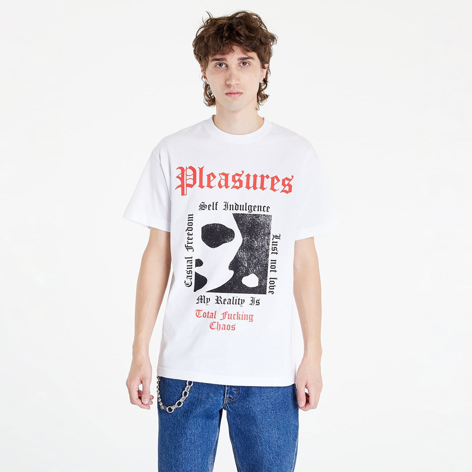 Tričko Pleasures Reality T-Shirt Biela | P22W062 WHITE, 0