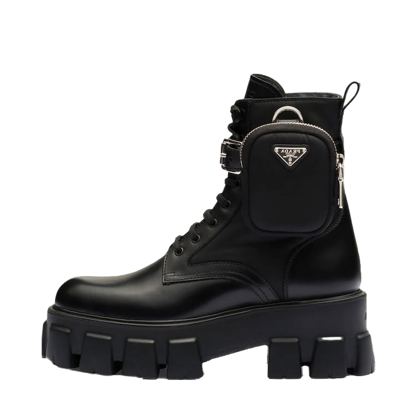 Tenisky a topánky Prada Monolith 55mm Pouch Ankle Boots Black Leather Čierna | 1T255M_3LJS_F0002_F_B055