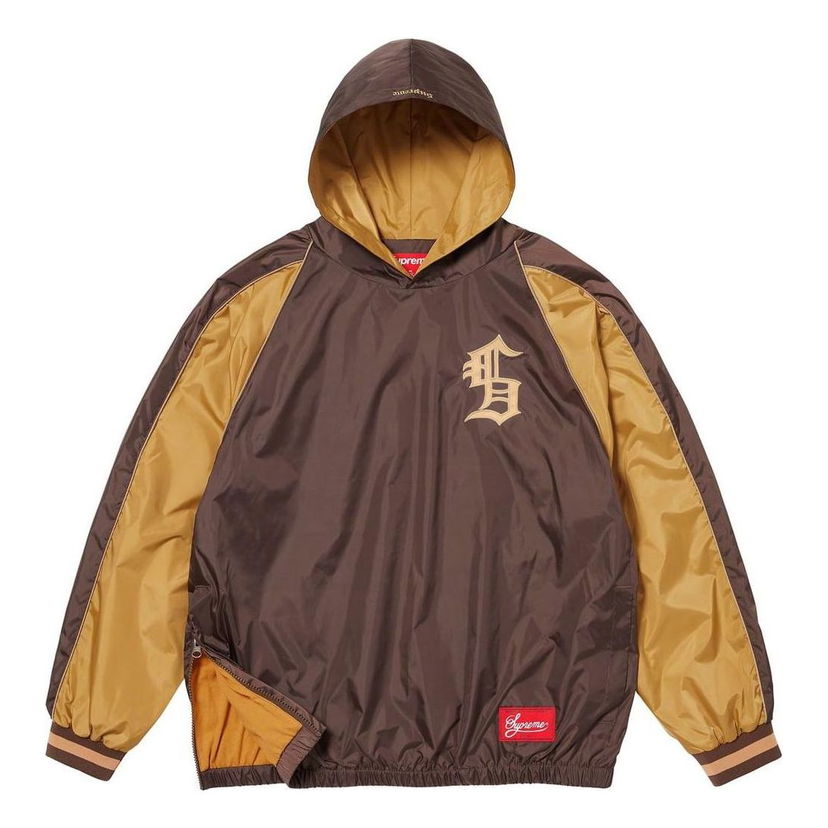 Mikina Supreme Hooded Warm Up Pullover Hnedá | SUP-FW23-254