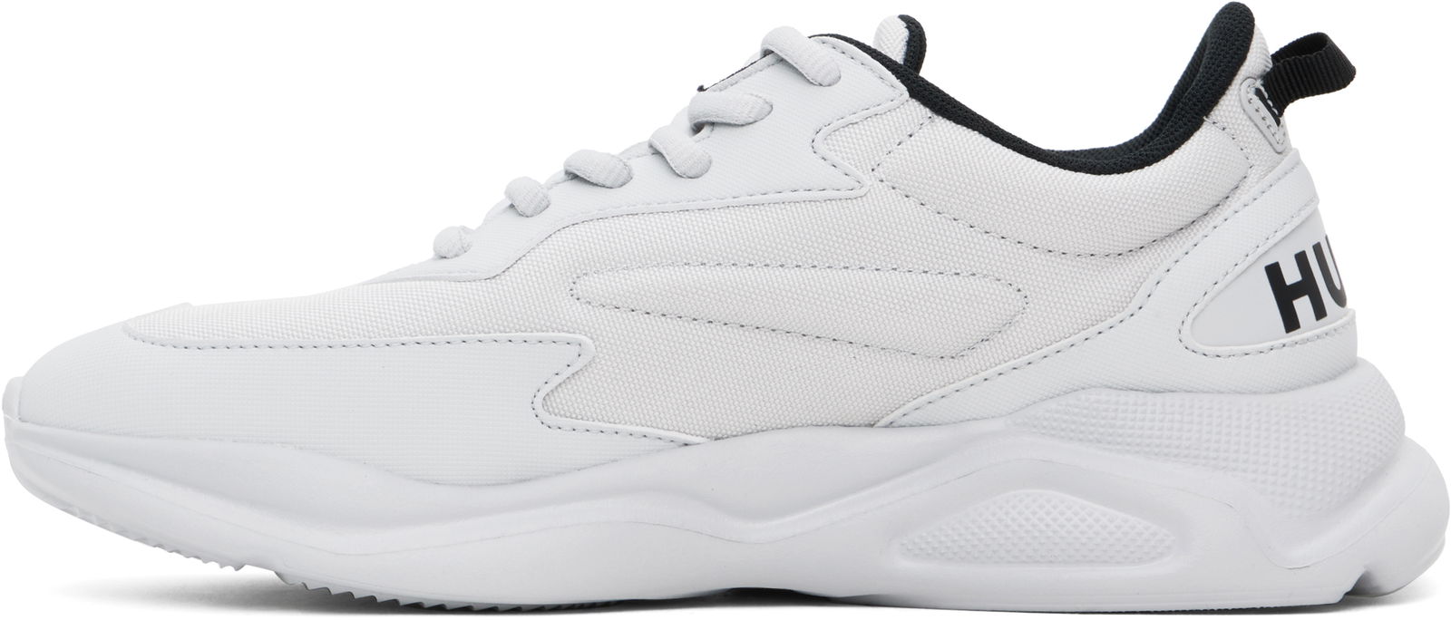 Hugo Gray Faux-Leather Sneakers