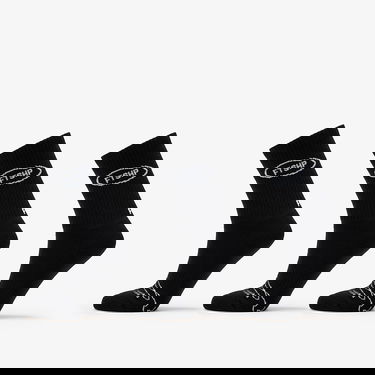 Ponožky Footshop Basic Crew Socks 3-Pack Black Čierna | FTSHP_358, 0