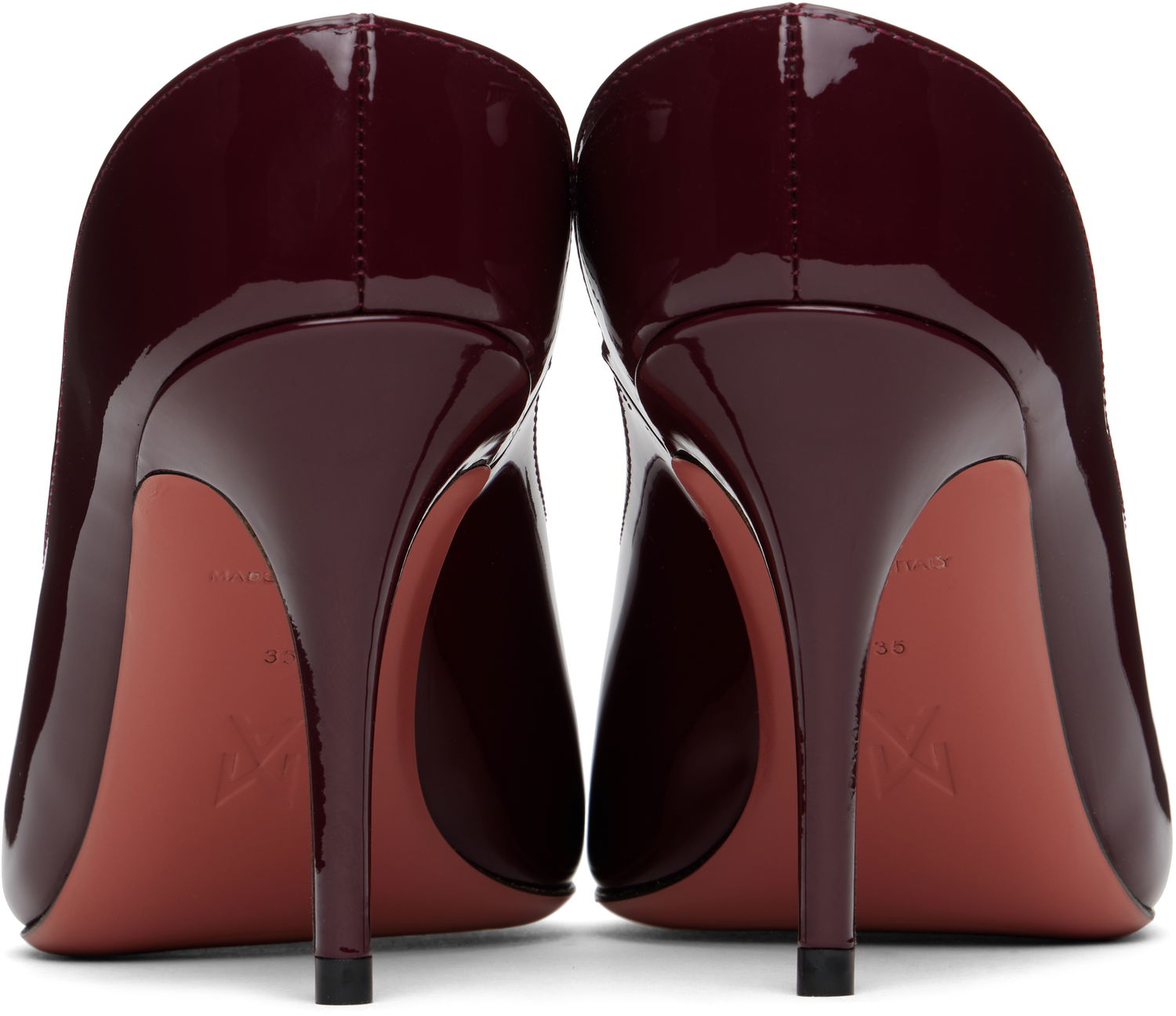 Tenisky a topánky Amina Muaddi Patent Leather Pumps Vínová | ANOK MULE PATENT, 1