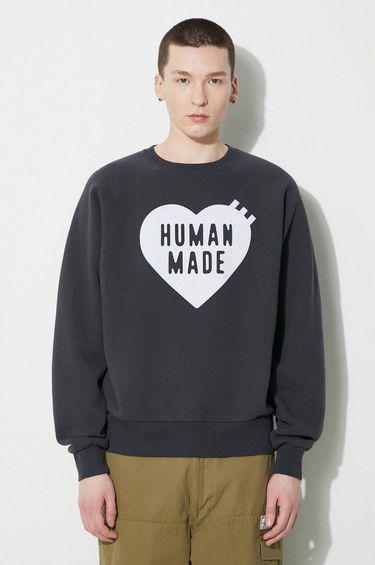 Mikina Human Made Heart Logo Sweatshirt Šedá | HM26CS041, 0