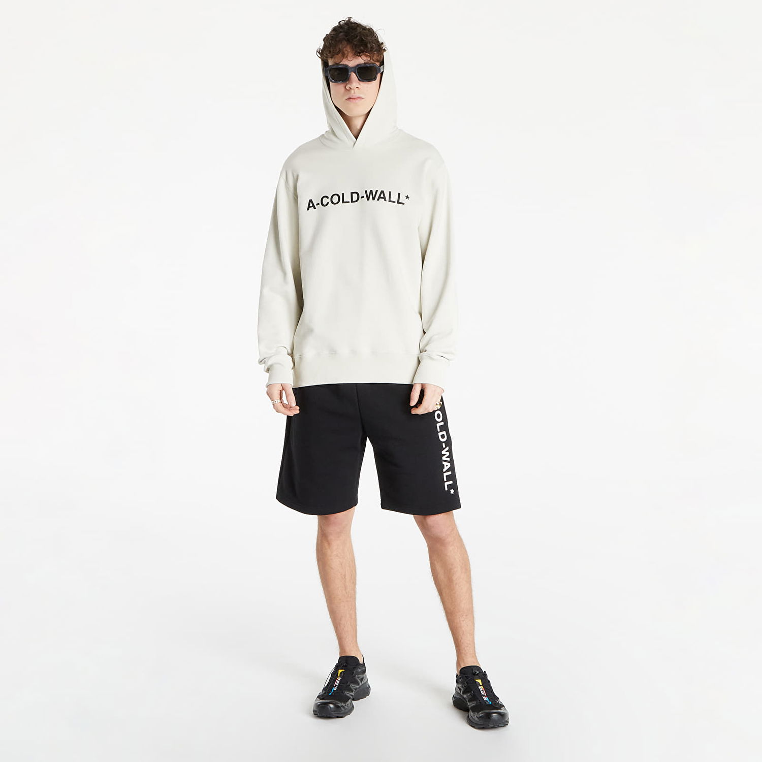 Mikina A-COLD-WALL* Knitted Essential Logo Hoodie Béžová | ACWMW057 Bone, 0