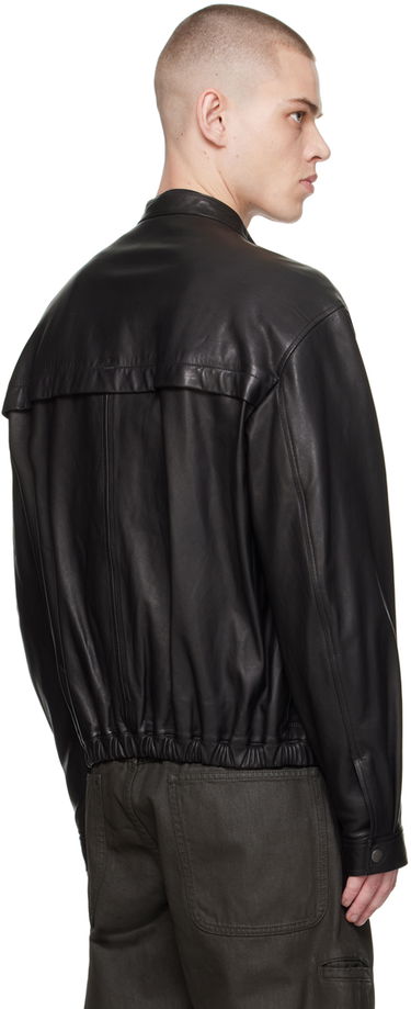 Bomber bunda LEMAIRE Lemaire Stand Collar Leather Jacket Čierna | OW1057 LL0068, 2