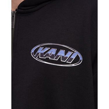 Mikina Karl Kani Karl Kani Woven Signature Chrome Zip Hoodie Čierna | KK-60220175, 1
