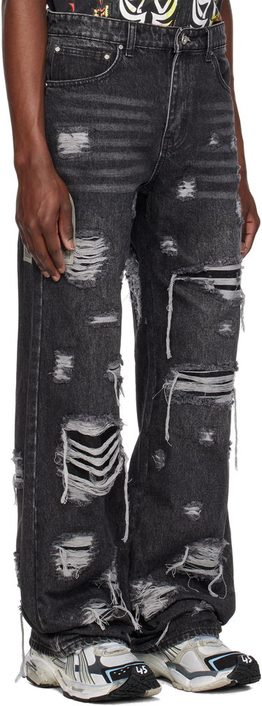 Džínsy Who Decides War Who Decides War Side Patch Relaxation Jeans Čierna | 1121050021SS25, 1