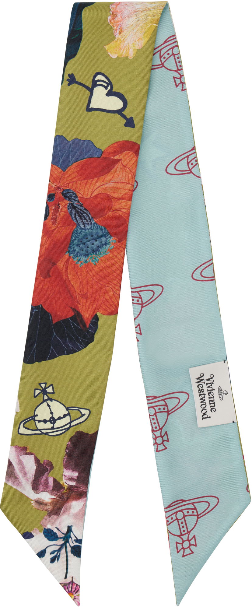 Šál Vivienne Westwood Floral Print Scarf Modrá | 8103014Y-W00YZ-