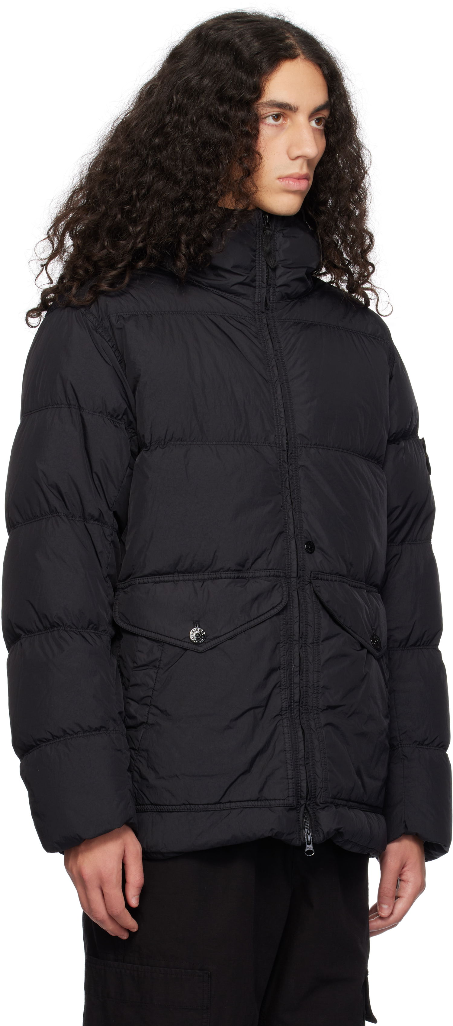 Prešívaná bunda Stone Island Stone Island Crinkle Reps R-NY Down Jacket Čierna | 811540723, 1