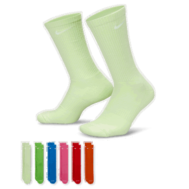 Ponožky Nike Everyday Plus Cushioned Training Socks (6 Pairs) Zelené | SX6897-969, 0