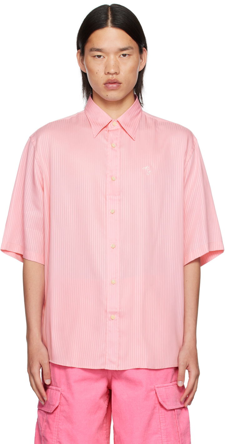 Košeľa Acne Studios Pink Embroidered Logo Shirt Ružová | BB0591-, 0