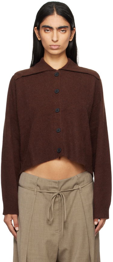 Sveter Loulou de Saison Loulou de Saison Sao Cropped Cardigan Hnedá | SAO, 0