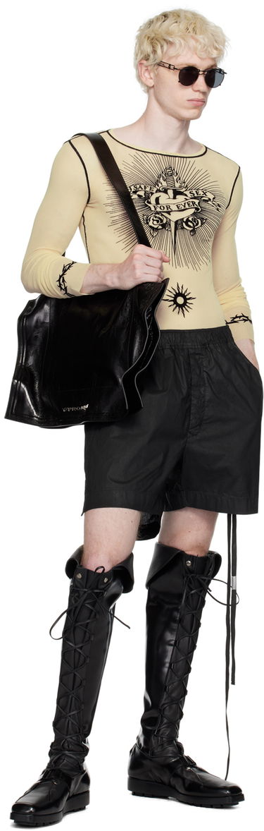 Body Jean Paul Gaultier Jean Paul Gaultier Long Sleeve Tattoo T-Shirt Béžová | 23/15-U-TO119IT001-63, 4