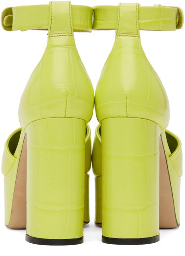 Tenisky a topánky BY FAR Croc-Effect Platform Heels Zelené | 23SSBARBHAPLMCEL, 1