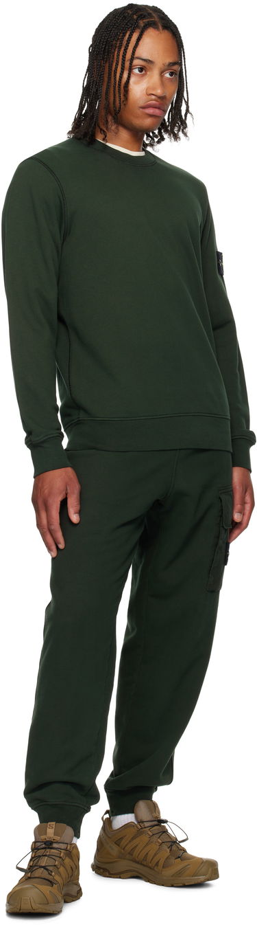 Tepláky Stone Island Stone Island Brushed Organic Cotton Fleece Sweatpants Zelené | K2S15 6200003 S0A20, 4