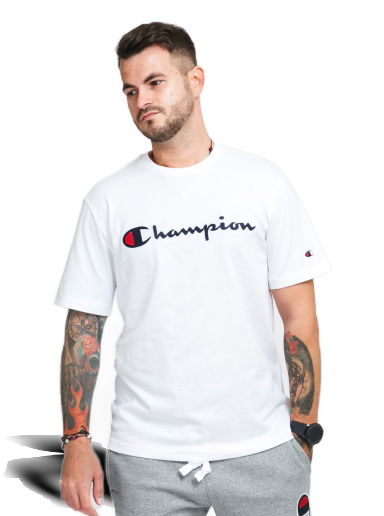 Tričko Champion Organic Cotton Script Logo Biela | 216473 WW001