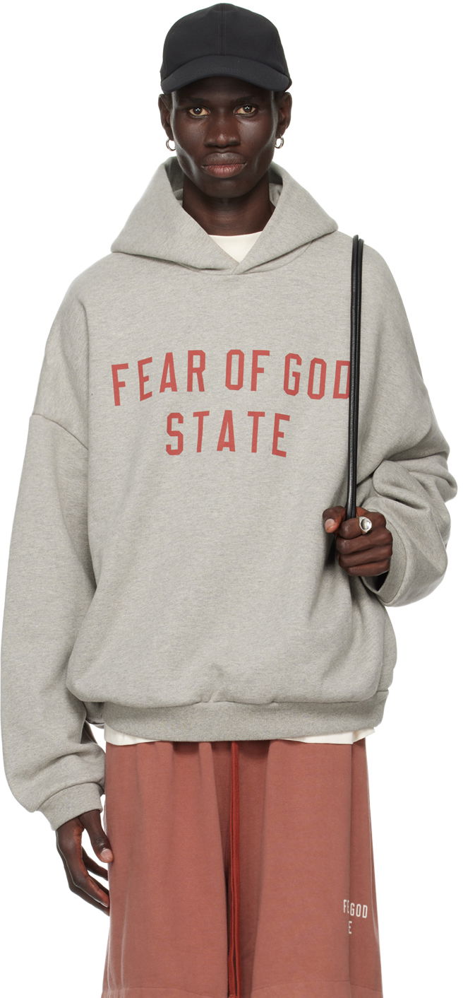 Mikina Fear of God Designer Logo Hoodie Šedá | 192BT246251F, 0