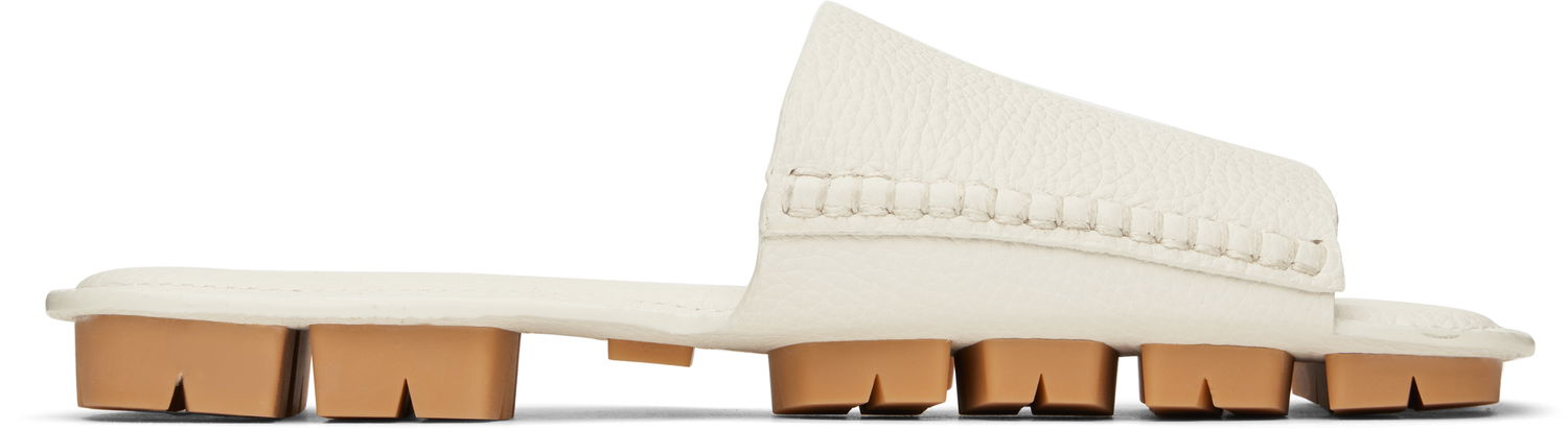 Tenisky a topánky Bottega Veneta Bottega Veneta Shore Leather Sandals Biela | 796653 V3XP0 2916, 0