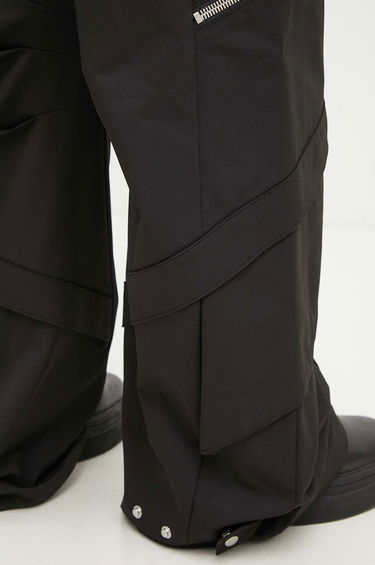 Cargo nohavice HELIOT EMIL High Waist Wide Leg Cargo Pants Čierna | HE.W.10.149.BLK01, 4