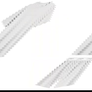 Pyžamo CALVIN KLEIN Short Sleeve Crew Neck T-Shirt and Poplin Boxer Shorts Set Biela | LV00NM2906TN8, 0