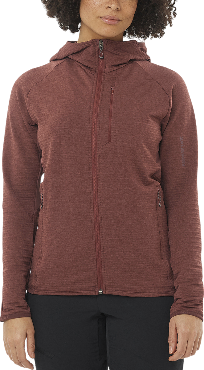 Mikina Salomon ESSENTIAL LIGHTWARM Hoodie Hnedá | lc2278300