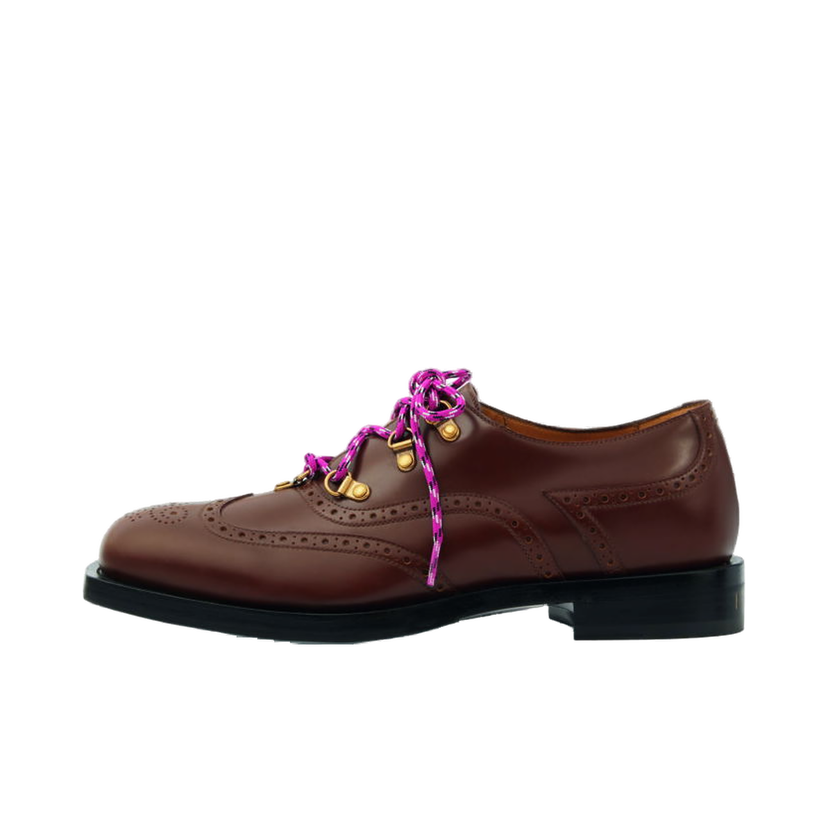 Tenisky a topánky Gucci Brogue Detail Lace Up Shoe Brown Hnedá | 719761 0GQ00 2144