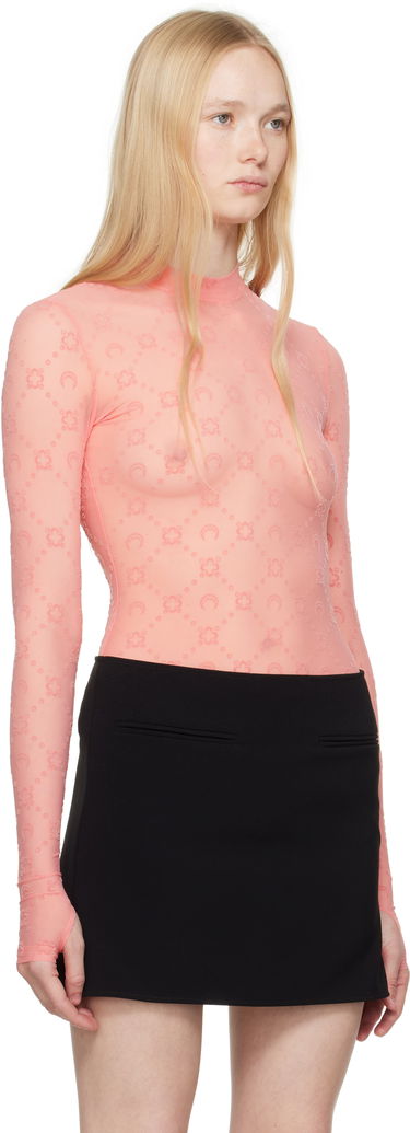 Tričko Marine Serre Monogram Mesh Highneck Top Šedá | WTO388A CJER0005, 1