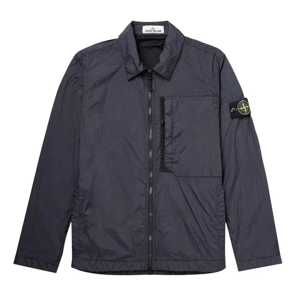 Vetrovka Stone Island Compass Patch Collared Zip Up Jacket Čierna | 791510723-V0020, 0