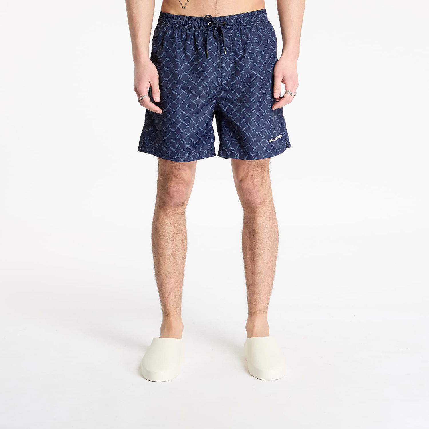 Plavky DAILY PAPER Daily Paper Logo Swim Shorts Navy | 2512007, 0