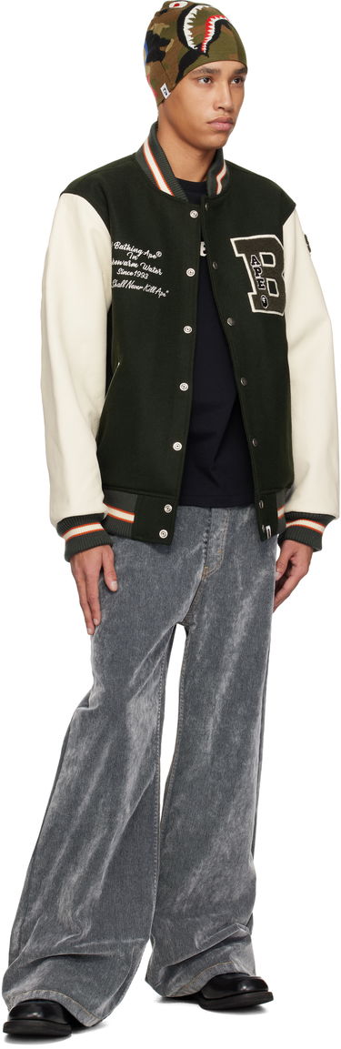 Bomber bunda BAPE A Bathing Ape Varsity Bomber Jacket Zelené | 001HJK801001M, 3