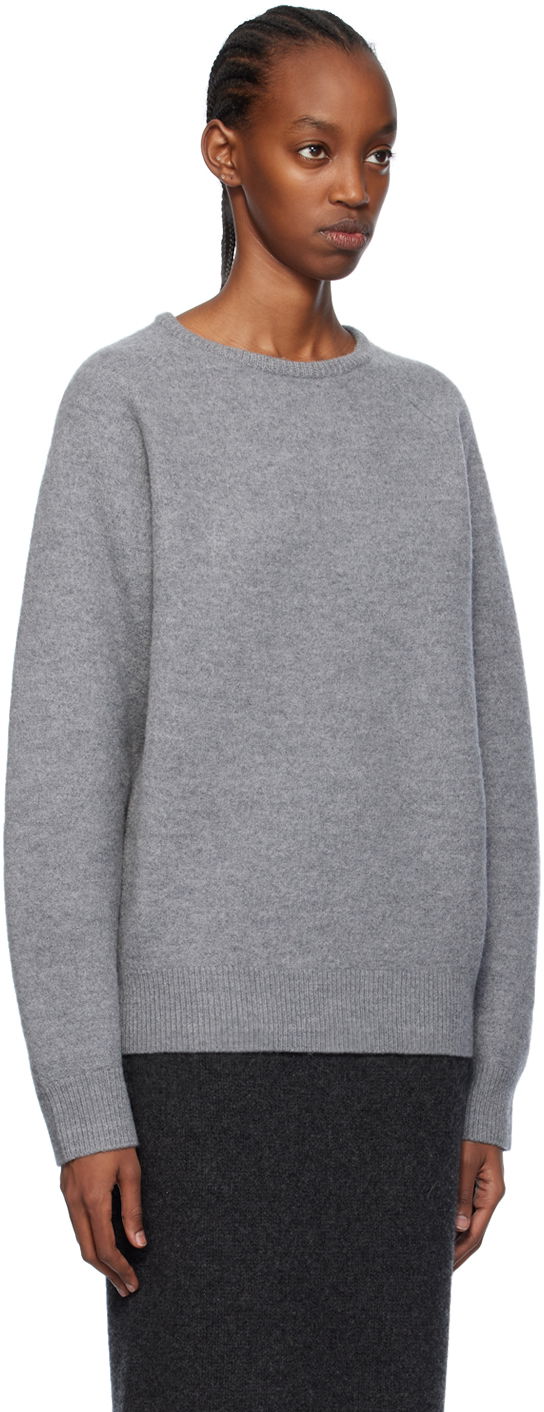 Sveter TOTEME Crewneck Relaxed-Fit Sweater Šedá | 241-WRT1033-YA0011, 1