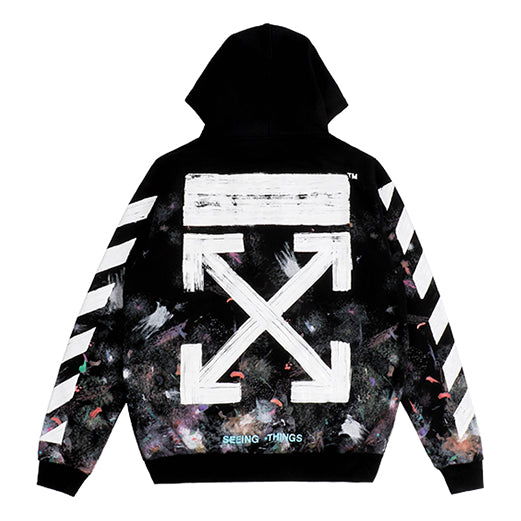 Mikina Off-White Galaxy Brush Graffiti Zip-Up Hoodie Čierna | OMBB003F176190309901