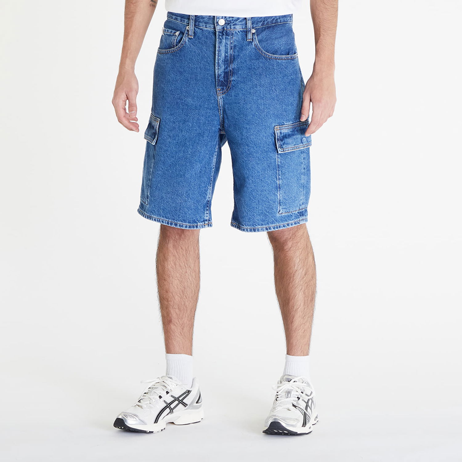 Šortky CALVIN KLEIN Jeans 90'S Loose Cargo Short Modrá | J30J324877 1A4, 0