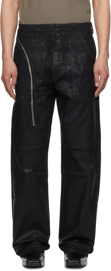 Nohavice Rick Owens Rick Owens DRKSHDW Hollywood Aircut Leather Pants Čierna | DU01E3356 SCF, 0