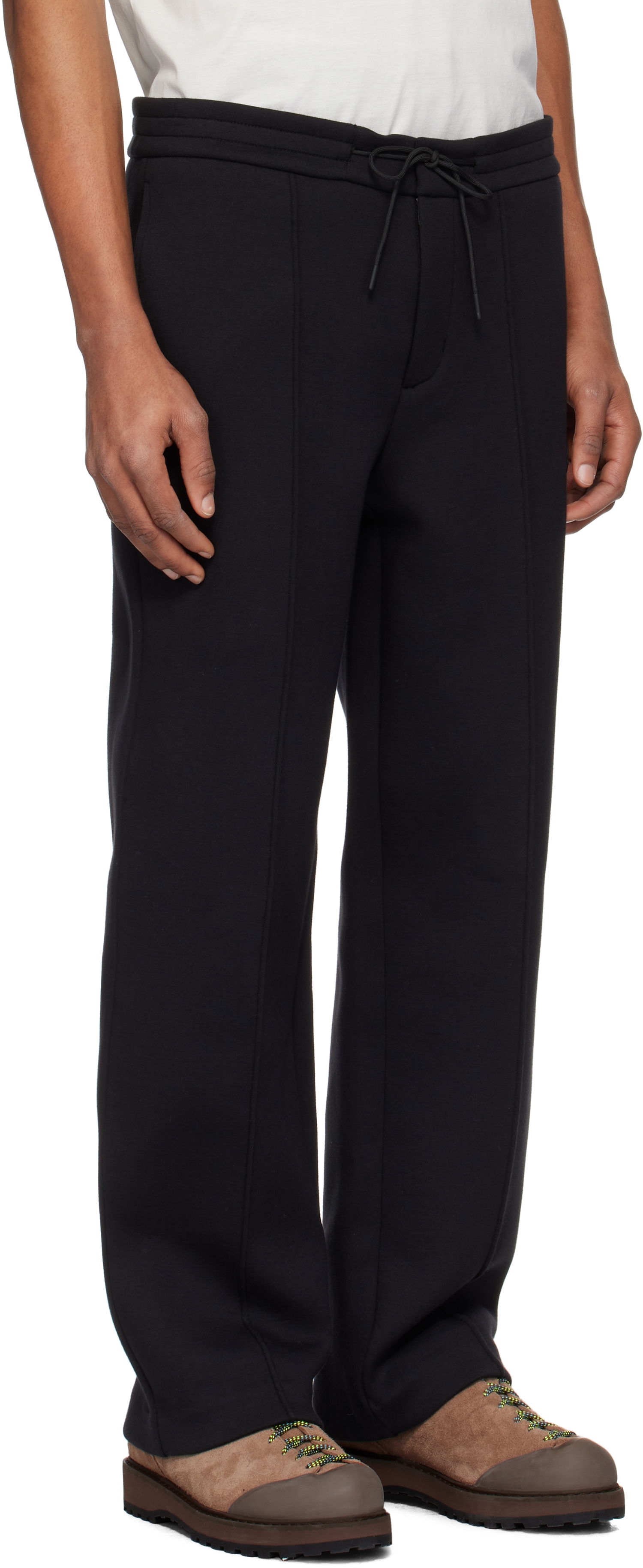 Tepláky Moncler Moncler Logo Patch Cotton & Neoprene Sweatpants Čierna | K10918H0000389ATP, 1